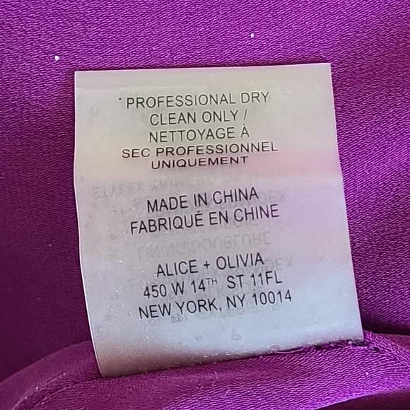 ALICE + OLIVIA Purple Silk Pleated  Fit & Flare Wrap Mini Dress Women's Size XS - Picture 14 of 14